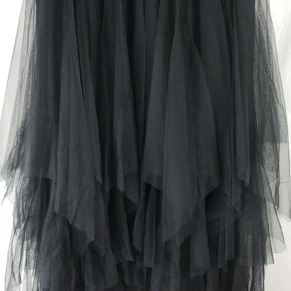 City Chic Women's 14 Black Tiered Tulle Pixie Skirt - Picture 9 of 16